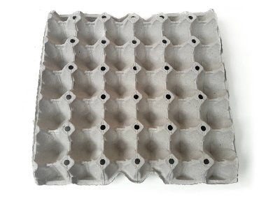 boş yumurta kağıt Masası en iyi bakmak ve beyaz arka plan üzerinde izole