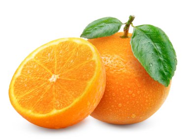 Beyaz arkaplanda portakal meyvesi izole