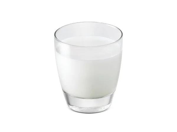 Segelas Susu Diisolasi Pada Latar Belakang Putih — Stok Foto
