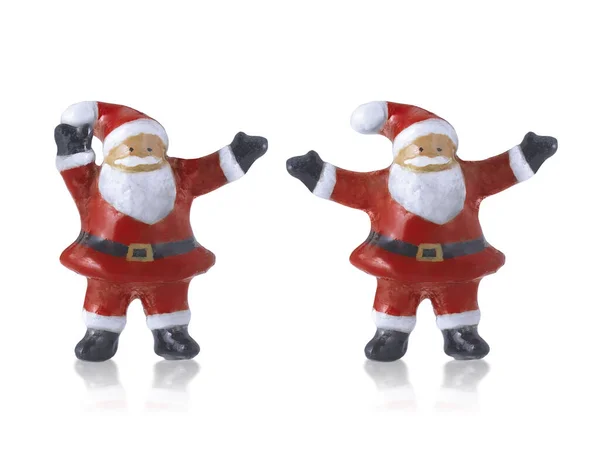 Santa Claus Mignon Poupées Céramique Statues Décorations Dans Joyeux Noël — Photo