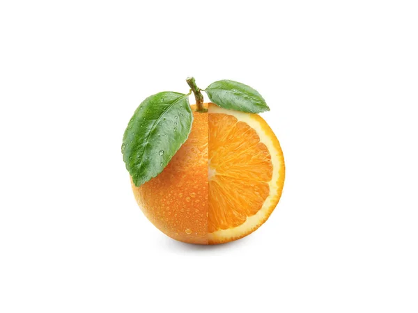 Layout Creativo Fatto Frutta Arancione Piatto Concetto Alimentare — Foto Stock