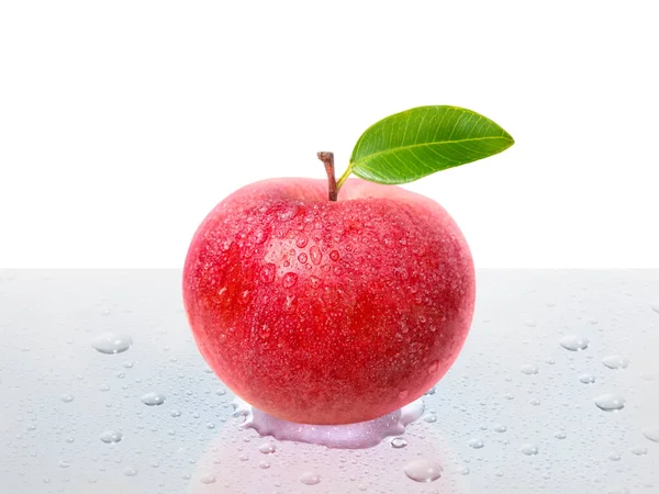Čerstvé Jablko Ledové Kostky Pozadí — Stock fotografie