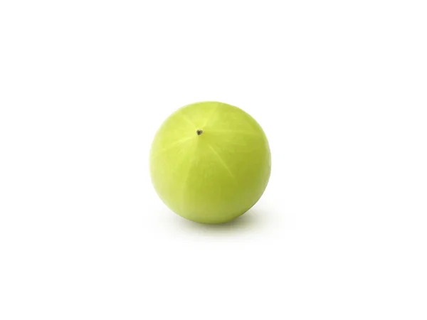 Gooseberry Phyllanthus Emblica Amla Begated White Background — 스톡 사진
