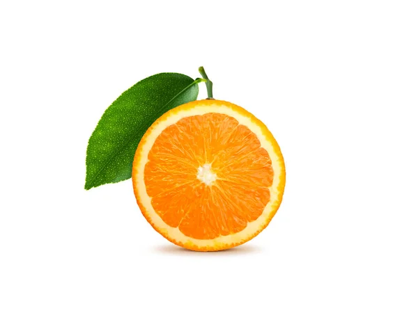 Orange Slice Clipping Path Isolated White Background — Stock Photo, Image