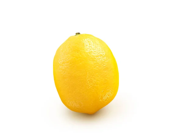 Hela Citron Klippning Väg Isolerad Vit Bakgrund — Stockfoto