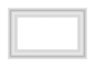 Dikdörtgen 3D fotoğraf çerçevesi. 3d hazırlayıcı