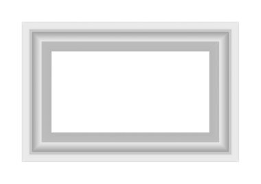 Dikdörtgen 3D fotoğraf çerçevesi. 3d hazırlayıcı