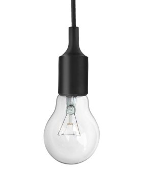 Ampul beyaz arkaplanda izole edildi