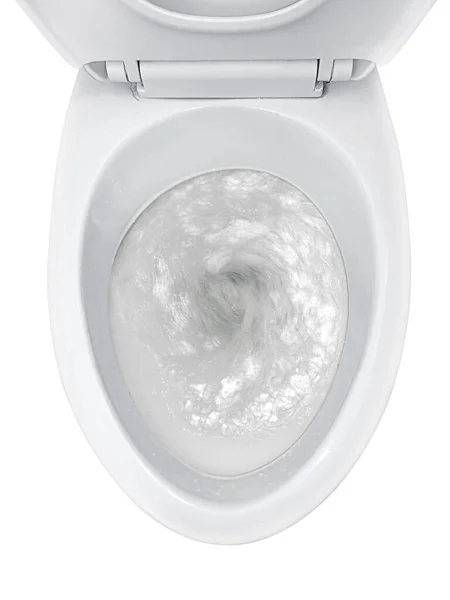 Närbild Toalett Mitten Flush — Stockfoto