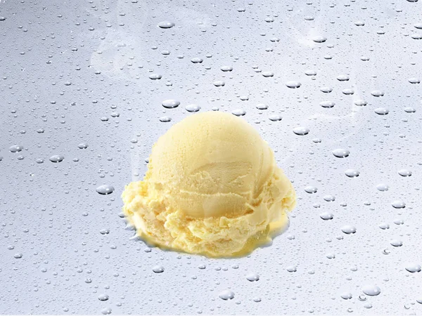 Ice Cream Melting Drop Water Background — Stock Photo, Image