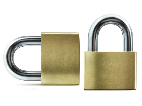 Lock Isolated White Background — Stock Photo, Image