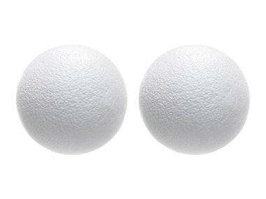 Daire köpük yalıtılmış üzerinde beyaz arka plan