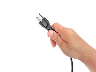 Erkek el elektrik tutarak Close-up takın