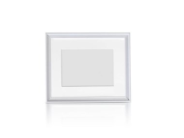 Beyaz Arkaplanda izole edilmiş beyaz fotoğraf çerçeveleri