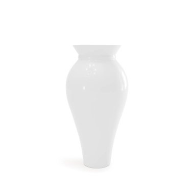 Beyaz vazolar izole edilmiş. 3d hazırlayıcı