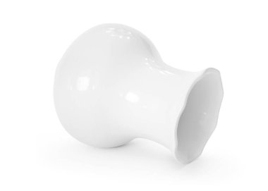 Beyaz vazolar izole edilmiş. 3d hazırlayıcı