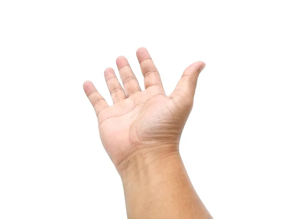Χέρι Ανθρώπου Απομονωμένο Λευκό Φόντο — Φωτογραφία Αρχείου