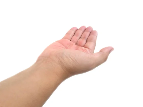 Mâna Dreaptă Izolată Alb — Fotografie, imagine de stoc