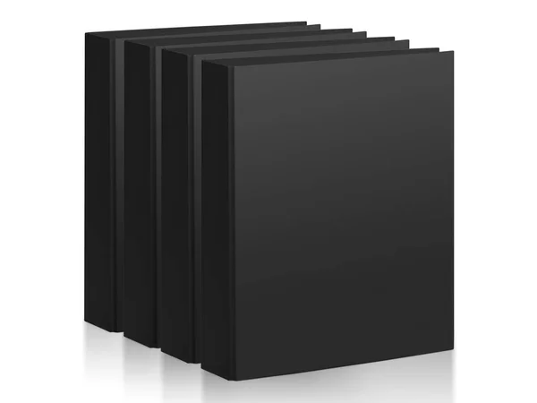 Black Office Paper Folder White Background — 图库照片