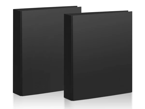 Black Office Paper Folder White Background — Fotografia de Stock