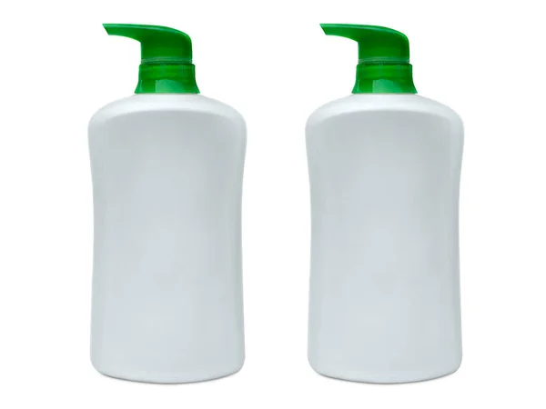 Prázdný Šampón Láhev Bílém Izolovaném Pozadí — Stock fotografie
