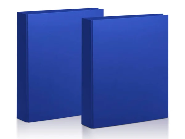 Синя Папка Офісного Паперу Білому Тлі — стокове фото