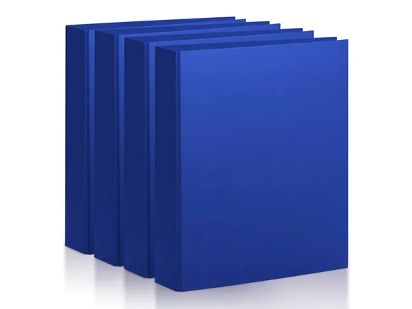 Blaue Büropapiermappe Auf Weißem Hintergrund — Stockfoto