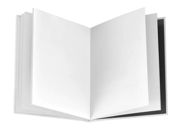 Primer Plano Libro Blanco Blanco Sobre Fondo Blanco — Foto de Stock