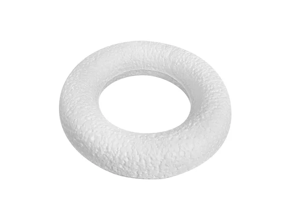 Styrofoam Kocka Elszigetelt Fehér Alapon Nyírás Útvonal — Stock Fotó