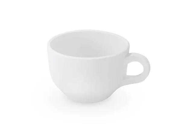 White Cup Coffee White Background — Stock Photo, Image