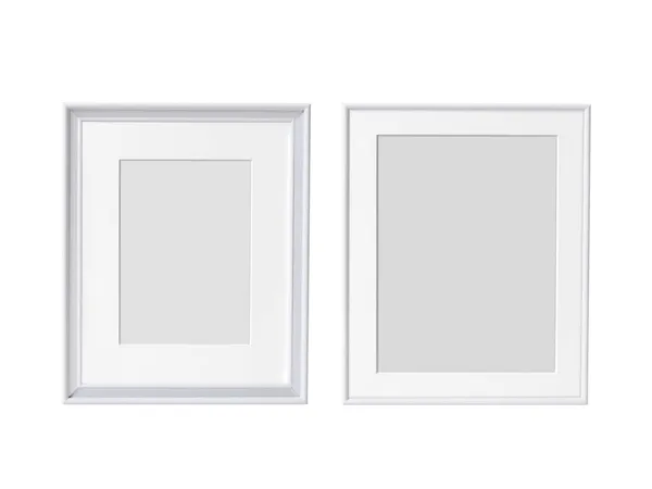 白色相框与白色背景相分离 — 图库照片