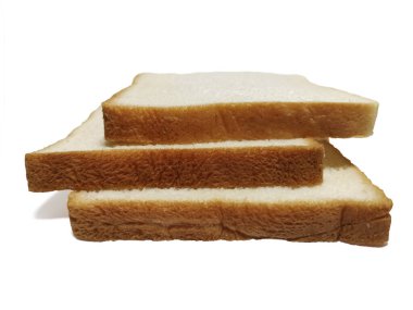 dilim beyaz ekmek ve beyaz izole