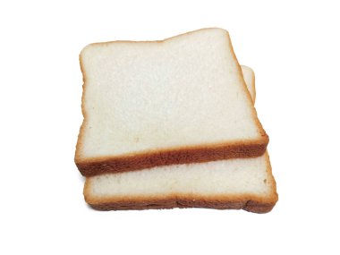 dilim beyaz ekmek ve beyaz izole