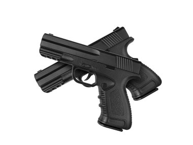 Beyaz Arkaplanda Tabanca İzole Edildi