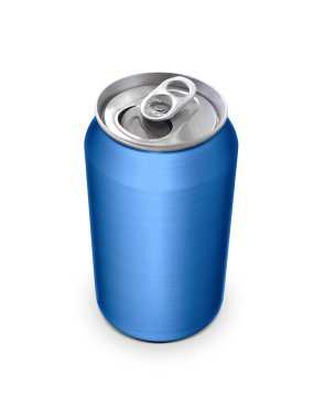 Tasarım için beyaz arkaplanda alüminyum kutular