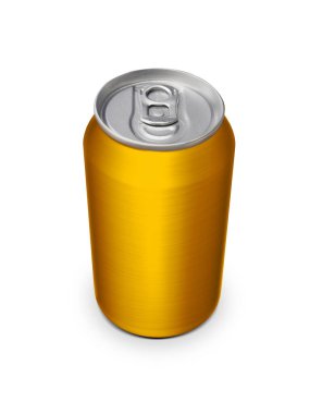 Tasarım için beyaz arkaplanda alüminyum kutular