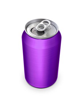 Tasarım için beyaz arkaplanda alüminyum kutular