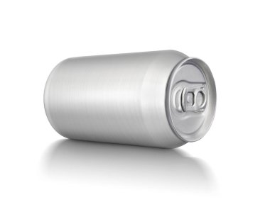 Alüminyum beyaz arka planda izole edilebilir. 330 ml alüminyum soda kutusu.
