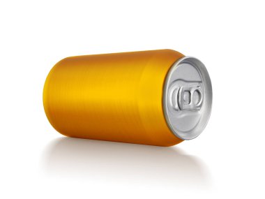 Alüminyum beyaz arka planda izole edilebilir. 330 ml alüminyum soda kutusu.