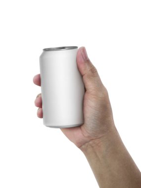 Beyaz arka plan üzerinde adam tutarak Alüminyum miyim