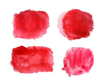 Soyut suluboya el boyası dokusu, beyaz arkaplanda izole edilmiş.