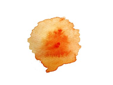 Soyut suluboya el boyası dokusu, beyaz arkaplanda izole edilmiş.