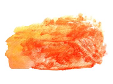 Soyut suluboya el boyası dokusu, beyaz arkaplanda izole edilmiş.