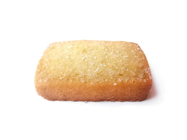 白色背景下隔离的黄油饼干 — 图库照片