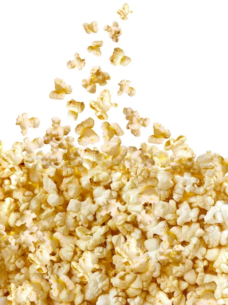 Popcorn Odizolowany Białym Tle — Zdjęcie stockowe