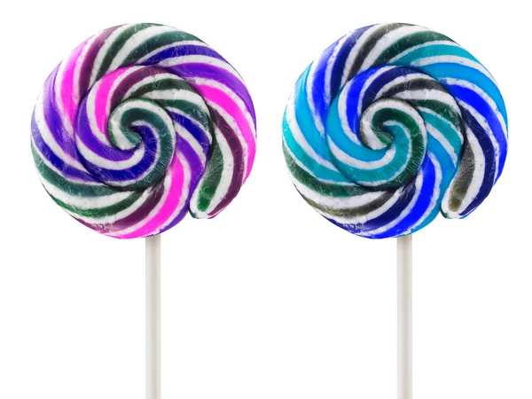 Retro Style Colorful Shape Lollipop White Background — Stock Photo, Image