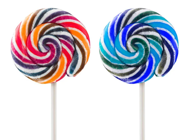 Retro Style Colorful Shape Lollipop White Background — Stock Photo, Image