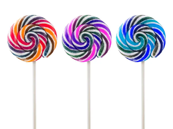Retro Style Colorful Shape Lollipop White Background — Stock Photo, Image