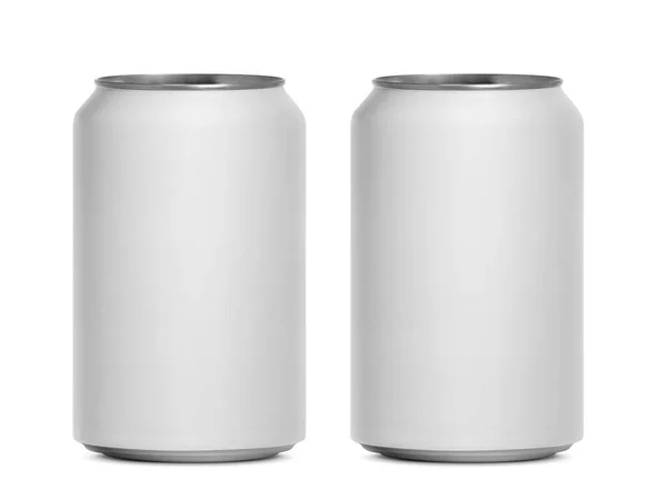 白を基調としたアルミ缶デザイン — ストック写真