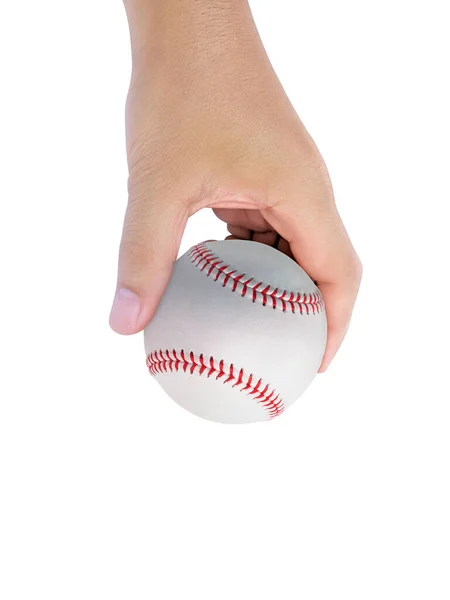 Beisebol Mão Sobre Fundo Branco — Fotografia de Stock